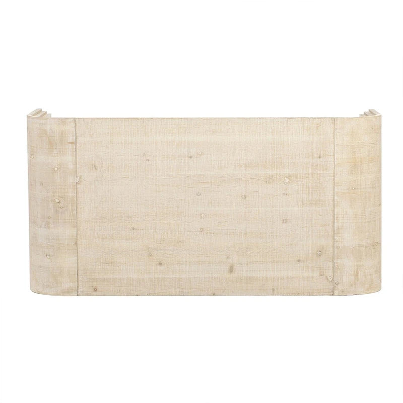 Table basse au design incurvé et à la finition en bois