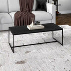 Table basse rectangulaire de 47 po avec cadre en acier