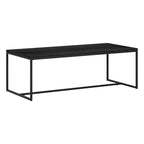 Table basse rectangulaire de 47 po avec cadre en acier
