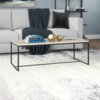 Table basse rectangulaire de 47 po avec cadre en acier