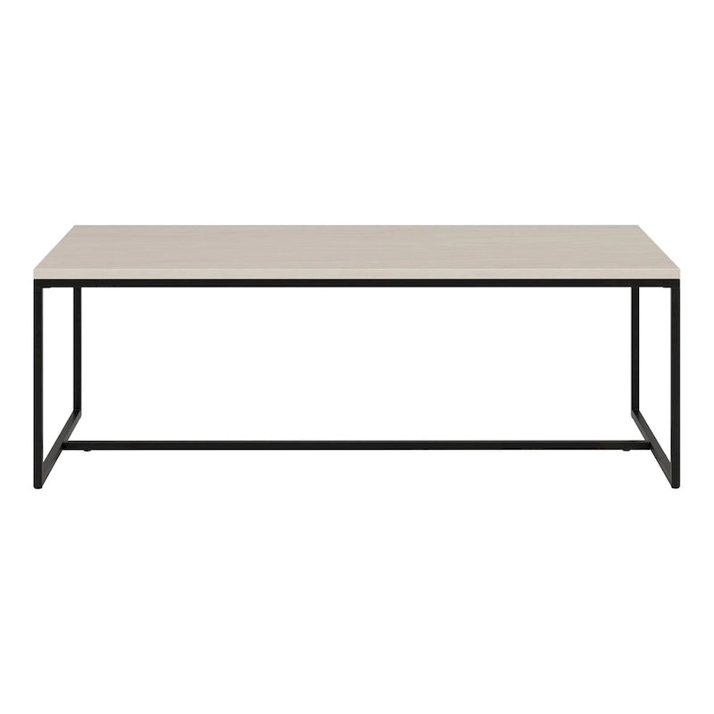 Table basse rectangulaire de 47 po avec cadre en acier