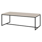 Table basse rectangulaire de 47 po avec cadre en acier