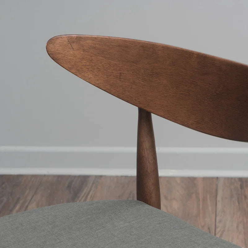 Chaise de salle à manger en tissu, style milieu de siècle, lot de 2