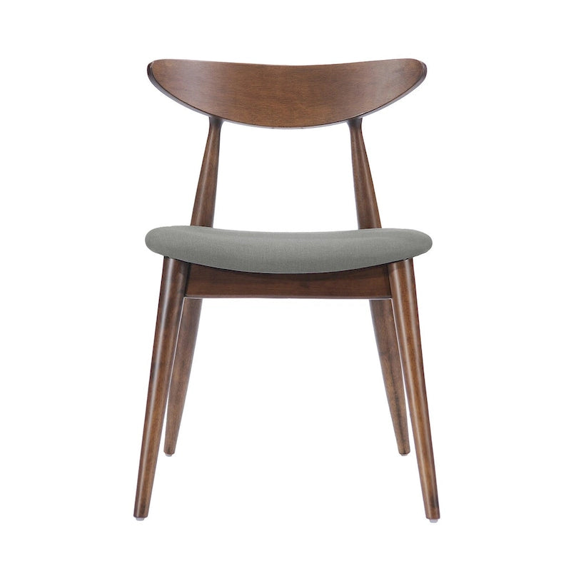 Chaise de salle à manger en tissu, style milieu de siècle, lot de 2