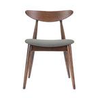 Chaise de salle à manger en tissu, style milieu de siècle, lot de 2