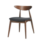 Chaise de salle à manger en tissu, style milieu de siècle, lot de 2