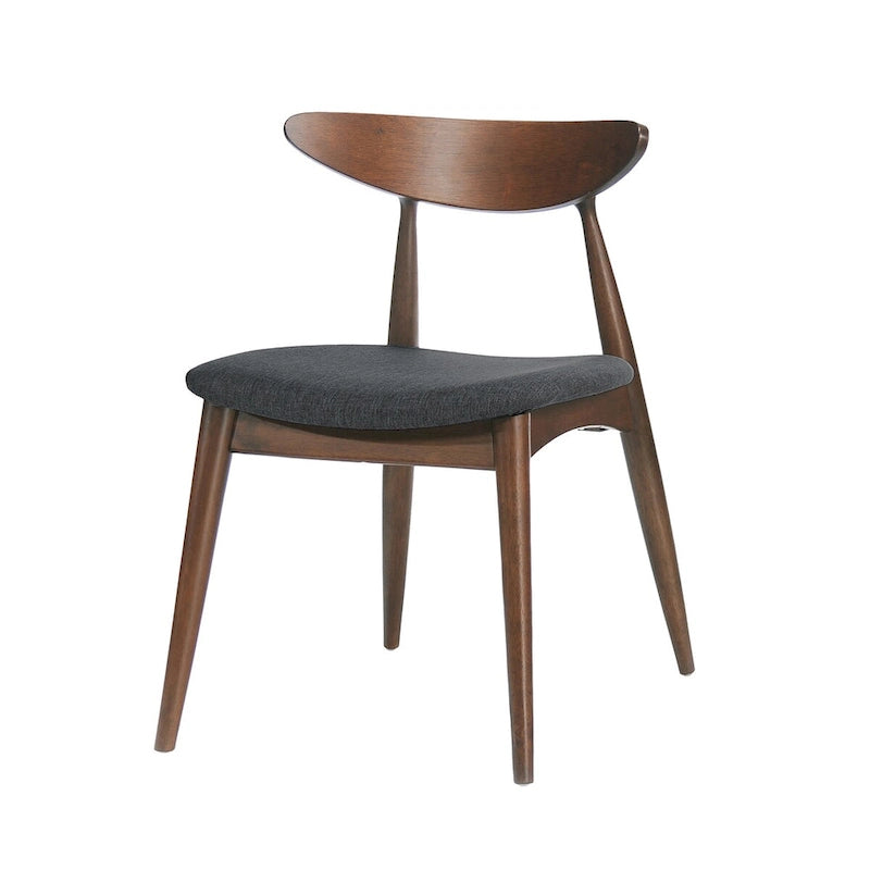 Chaise de salle à manger en tissu, style milieu de siècle, lot de 2