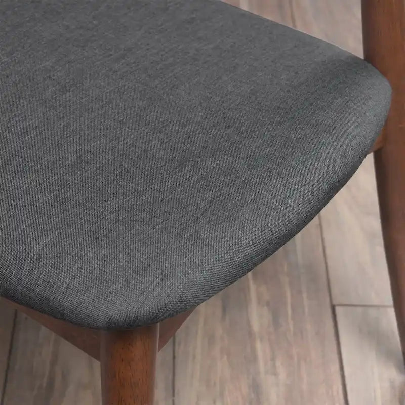 Chaise de salle à manger en tissu, style milieu de siècle, lot de 2