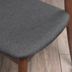Chaise de salle à manger en tissu, style milieu de siècle, lot de 2