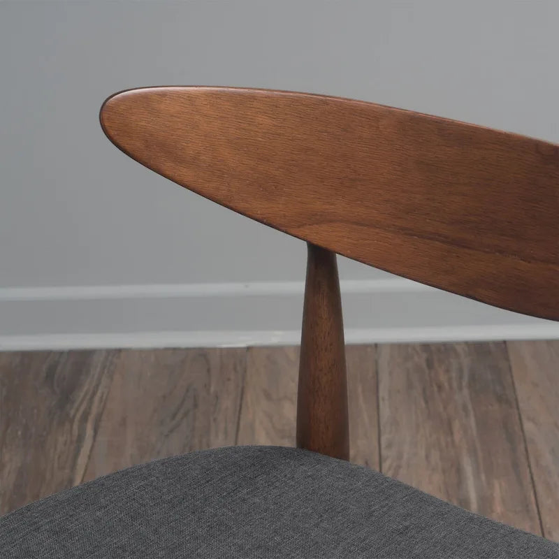 Chaise de salle à manger en tissu, style milieu de siècle, lot de 2