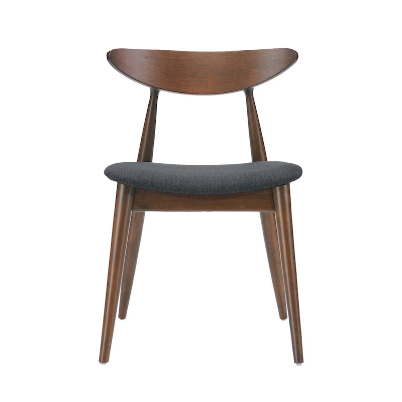 Chaise de salle à manger en tissu, style milieu de siècle, lot de 2