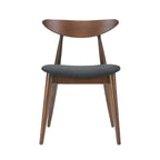 Chaise de salle à manger en tissu, style milieu de siècle, lot de 2