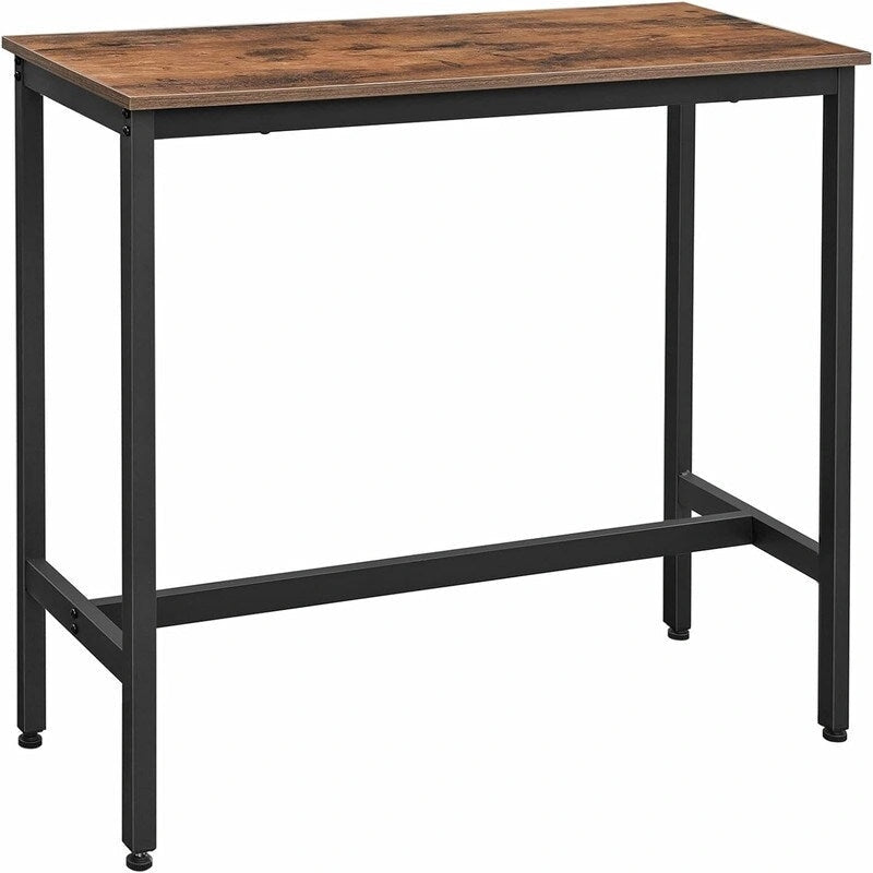 Table de bar étroite avec pieds en métal