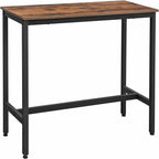 Table de bar étroite avec pieds en métal