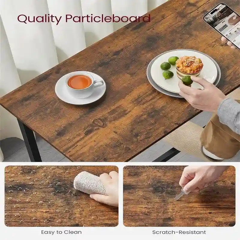 Table de bar étroite avec pieds en métal
