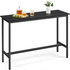 Table de bar étroite avec pieds en métal
