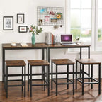 Table de bar étroite avec pieds en métal