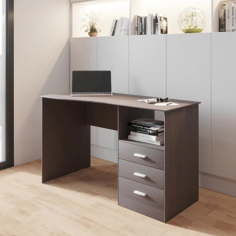 Bureau informatique classique à 3 tiroirs