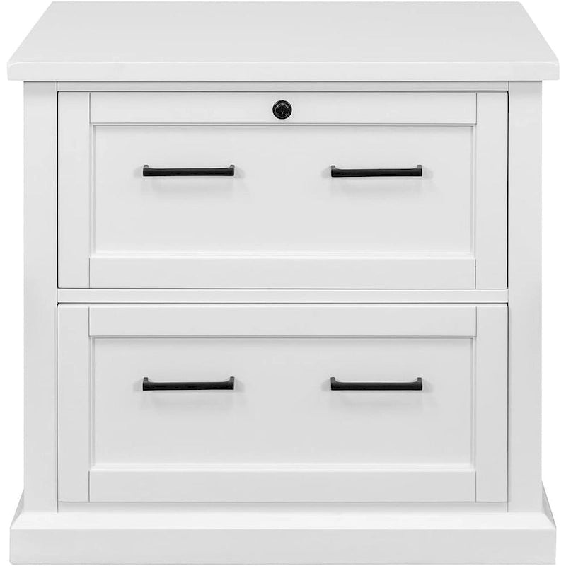 Meuble de classement latéral en bois avec tiroirs de rangement, entièrement assemblé, blanc