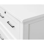 Meuble de classement latéral en bois avec tiroirs de rangement, entièrement assemblé, blanc