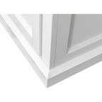 Meuble de classement latéral en bois avec tiroirs de rangement, entièrement assemblé, blanc