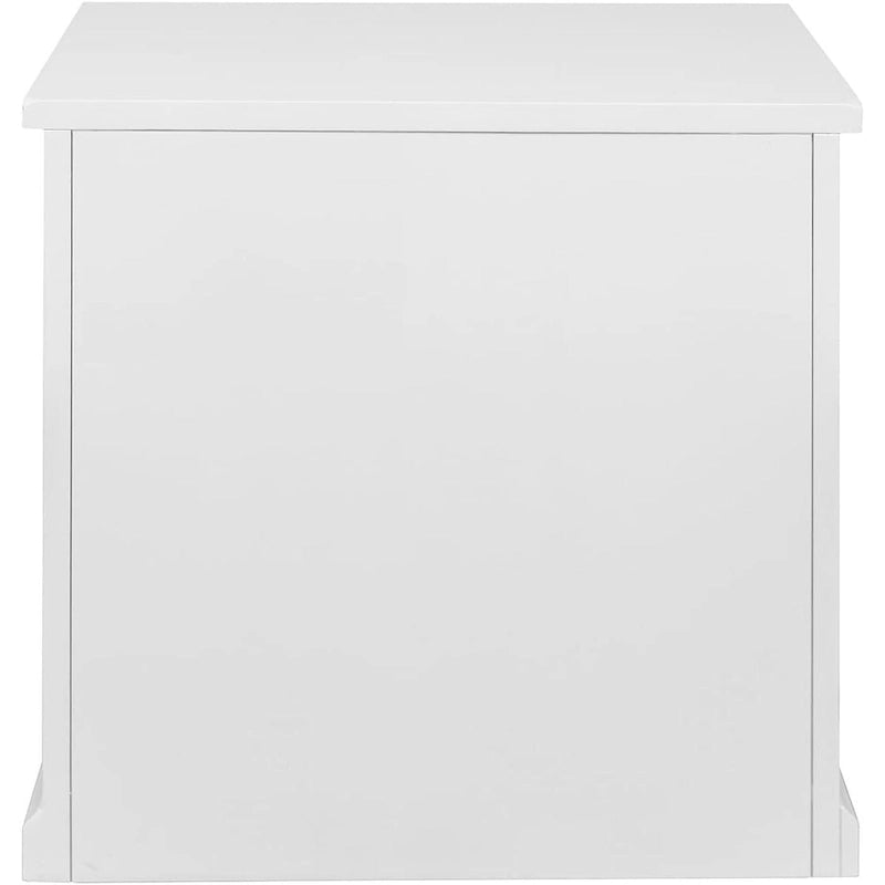 Meuble de classement latéral en bois avec tiroirs de rangement, entièrement assemblé, blanc