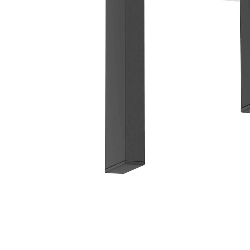 Lot de 2 tables d'appoint en verre trempé avec pieds en métal, carrées, noires