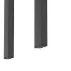 Lot de 2 tables d'appoint en verre trempé avec pieds en métal, carrées, noires