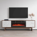 Meuble TV avec cheminée électrique et rangement