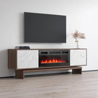 Meuble TV avec cheminée électrique et rangement