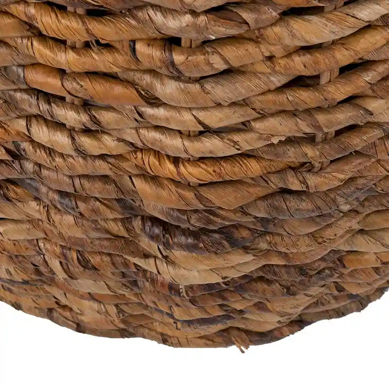 Table d'appoint tambour en abaca tressé - 19x19x19