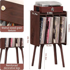 Meuble pour tourne-disque avec 4 rangements cubes - 16,5 x 11,7 x 26,1 po