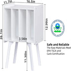 Meuble pour tourne-disque avec 4 rangements cubes - 16,5 x 11,7 x 26,1 po