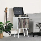 Meuble pour tourne-disque avec 4 rangements cubes - 16,5 x 11,7 x 26,1 po