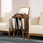 Meuble pour tourne-disque avec 4 rangements cubes - 16,5 x 11,7 x 26,1 po