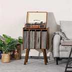 Meuble pour tourne-disque avec 4 rangements cubes - 16,5 x 11,7 x 26,1 po