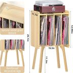 Meuble pour tourne-disque avec 4 rangements cubes - 16,5 x 11,7 x 26,1 po