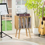 Meuble pour tourne-disque avec 4 rangements cubes - 16,5 x 11,7 x 26,1 po