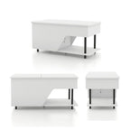 Table basse relevable de 37 pouces avec lumière LED 16 couleurs et étagère réglable