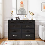 Commode 9 tiroirs style porte de grange, 120 cm de large, en bois