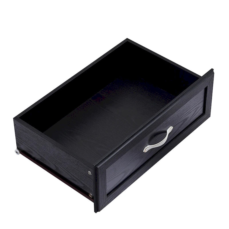 Commode 9 tiroirs style porte de grange, 120 cm de large, en bois