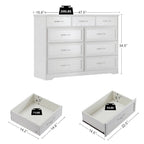 Commode 9 tiroirs style porte de grange, 120 cm de large, en bois