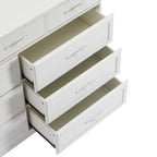 Commode 9 tiroirs style porte de grange, 120 cm de large, en bois