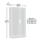 Meuble de rangement avec étagères réglables et portes à panneaux