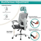 Chaise de bureau inclinable à dossier haut avec repose-pieds, appuie-tête et support lombaire réglables