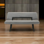 Banc de salle à manger de 160 cm avec assise et dossier rembourrés, tissu gris anthracite