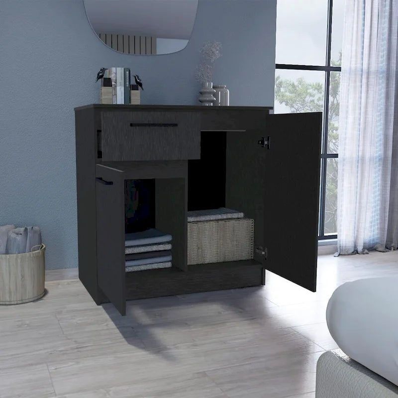 Commode avec placards à 2 portes et tiroir