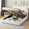 Lit plateforme capitonné Queen Size avec rangement hydraulique