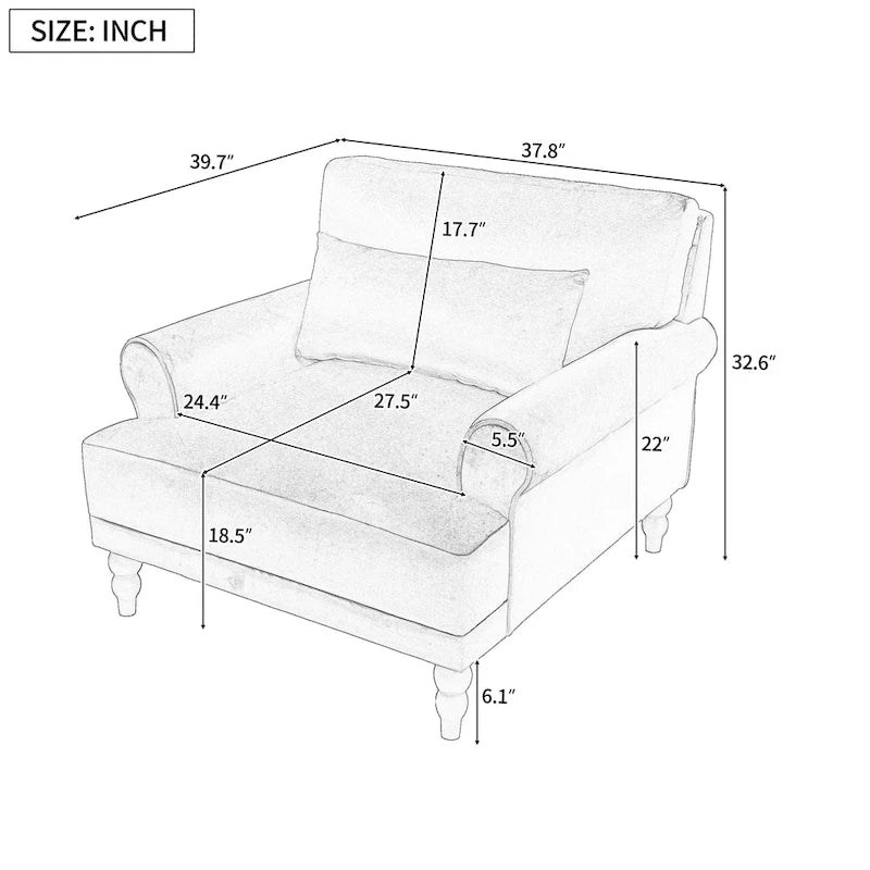 Fauteuil de club d'extérieur moderne avec coussin