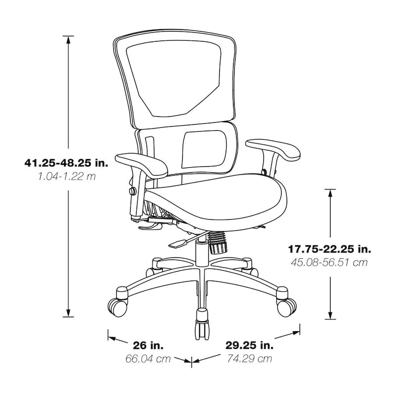 Fauteuil de bureau réglable avec support ergonomique